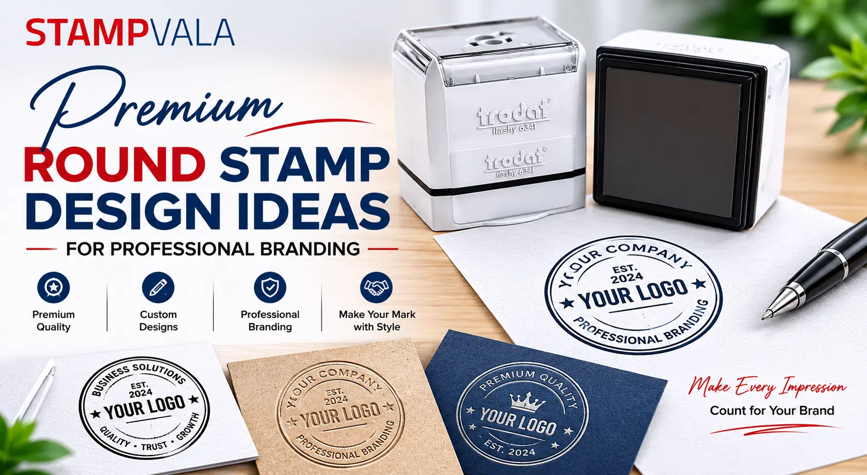 Premium Round Stamp Design Ideas for Professional Branding