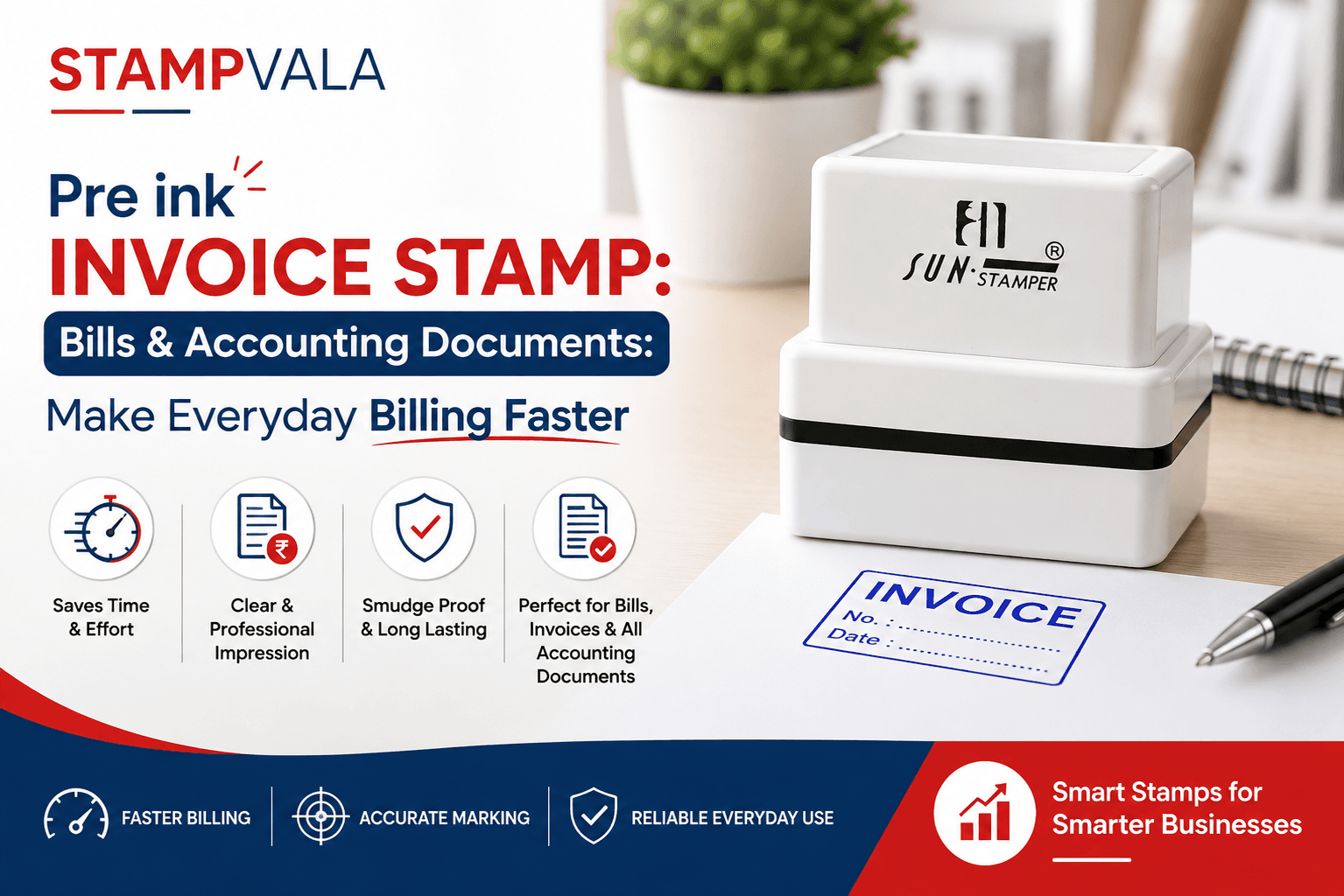 Pre ink invoice stamp Bills & Accounting Documents Make Everyday Billing Faster