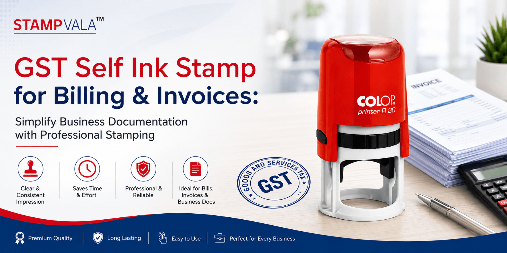 GST Self Ink Stamp for Billing & Invoices | Stampvala