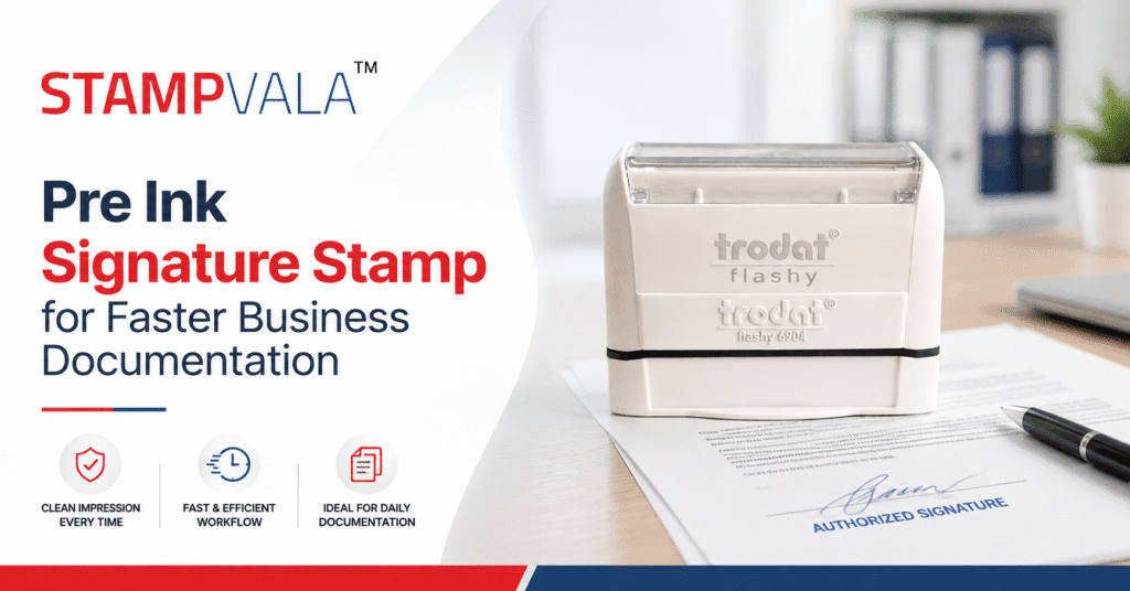 Pre Ink Signature Stamp for Faster Business Documentation